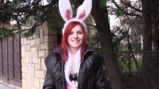 Public Agent – Hot Easter bunny girl fucked outside